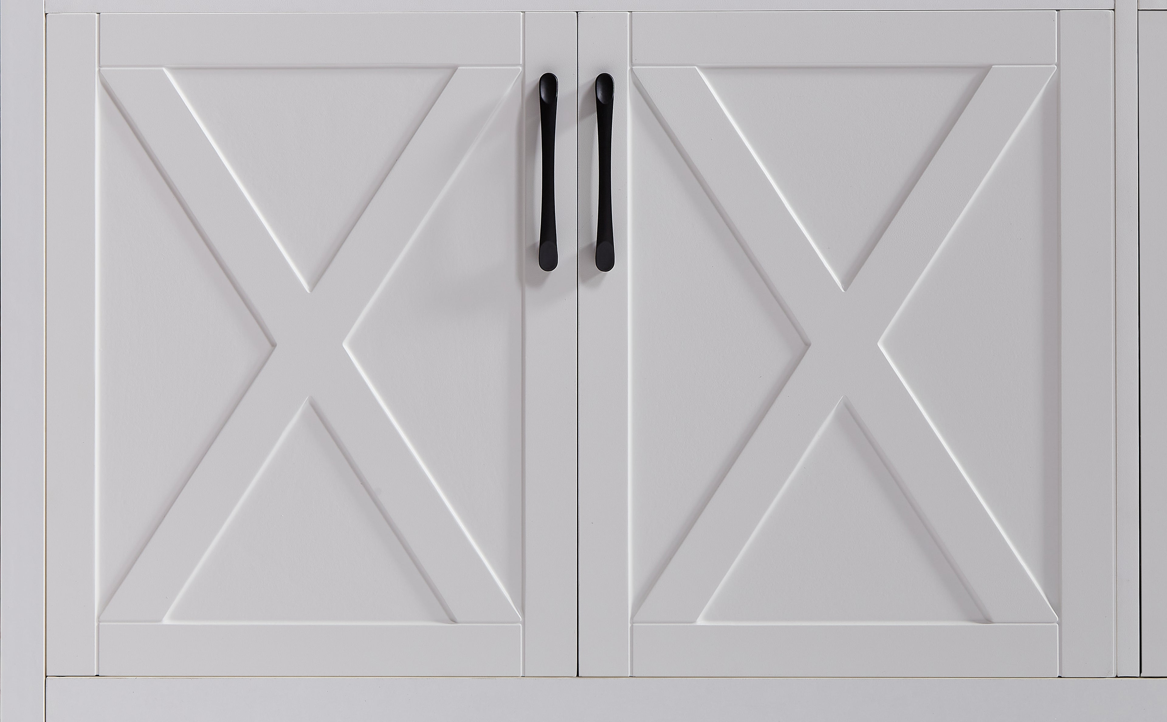 TV Cabinet Set Multifunctional TV Wall, One TV Cabinet and Two Sideboards for Living Room, White, 113.5''L x 15''W x 68''H.